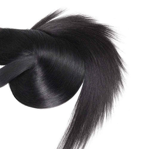 Human Hair Bundles Straight Bundles 26 28 30 Inch Unprocessed Brazilian Virgin Hair Weave 3 Bundles Straight Human Hair Extensions #1B Natural Color Bundle 50 Grams Per Bundle