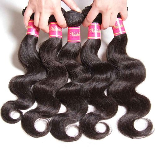 Nadula Hair 12A Brazilian Body Wave Virgin Human Hair 3 Bundles 10 12 14, 100% Unprocessed Brazilian Wavy Human Hair Weave Extensions for Black Women Natural Color
