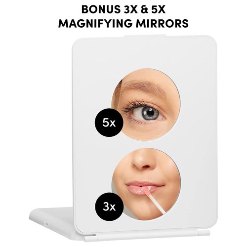 CASE-MATE LuMee Studio - LED Portable White Light Makeup Mirror - Lightweight - 3 Light Modes - Travel-Friendly - White