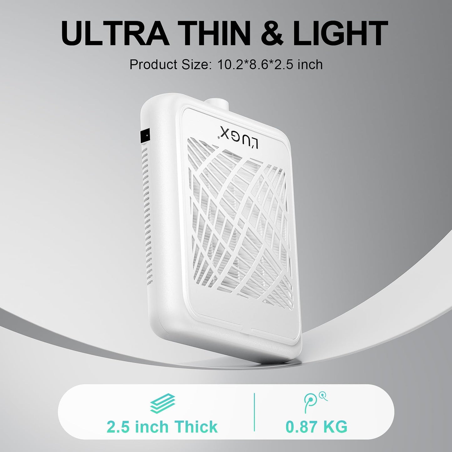 L'UGX Professional Nail Dust Collector, 6200RPM Nail Vacuum Dust Collector Nail Tech Fan Extractor Powerful Suction Machine for Acrylic Nail Polishing, Perfect for Home Salon Use