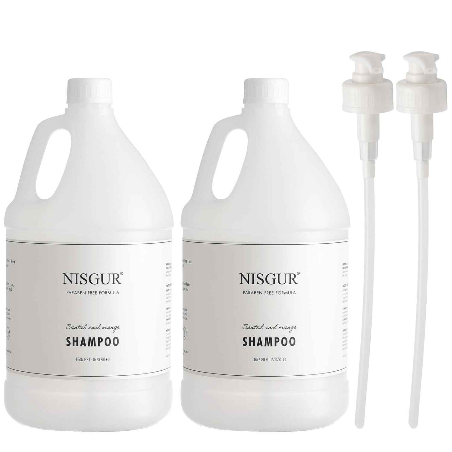 Hotel Shampoo Gallon Size 1 Gallon Each Total 2 Gallon Jugs with Extra Pump Dispenser to Refill Wall-Mounted and Stand Dispenser Hotel Toiletries Bulk