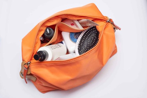 SWIMS Necessaire Lightweight Shave and Toiletry Bag, Dopp Kit, Bathroom Bag for Travel - Orange