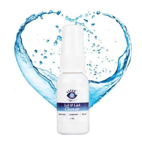 Heyedrate Lid and Lash Cleanser for Eye Irritation and Eyelid Relief, Gentle Hypochlorous Acid Eyelid Cleansing Spray (1 ounce + 2 ounce BUNDLE)