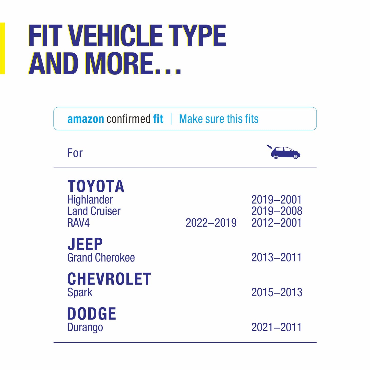 5 PLUS 12" Rear Wiper Blades Replacement For TOYOTA RAV4 2024-2019,2012-2001, Highlander 2019-2001,Land Cruiser 2019-2013,2011-2008, Yaris 2019,11-06 Venza 14-09, BACK Windshield Wiper Blades(12-A)