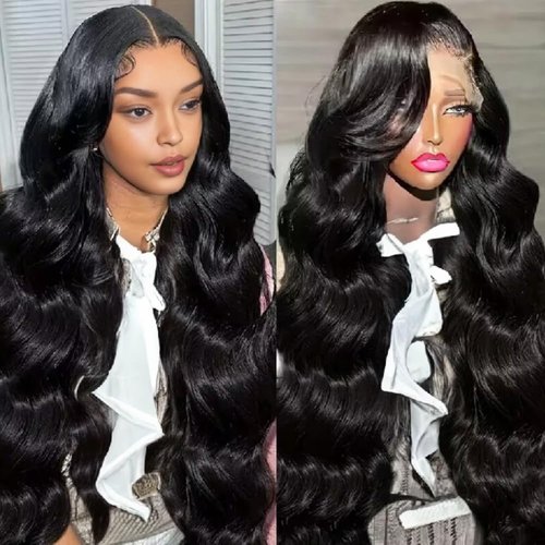 26 Inch Body Wave Lace Front Wigs Human Hair 13x4 SKINLIKE Real HD Lace Front Wigs Human Hair Pre Plucked Body Wave Glueless Frontal Wigs Human Hair 180% Density for Women
