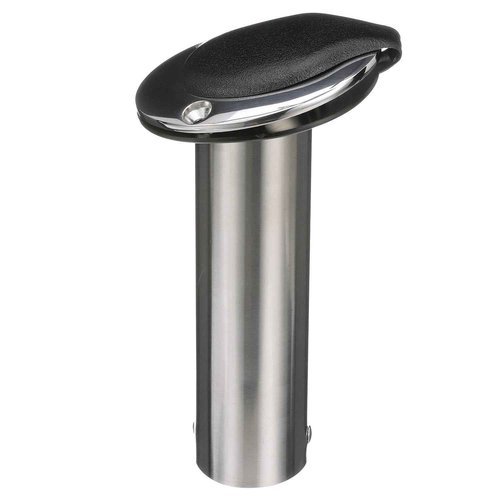 Attwood 66362-7 Stainless Steel Flush Mount Rod Holder, 2-Inch Diameter, 7 ½ Inches Long, 30-Degree Top Flange, Open Base End