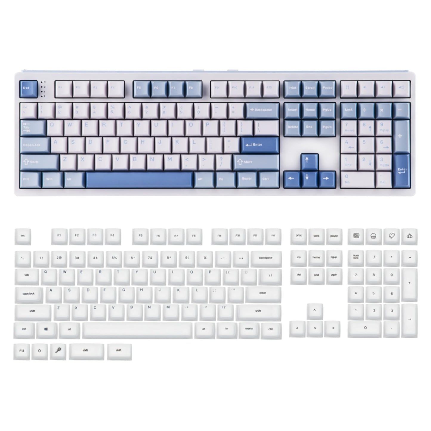 EPOMAKER TH108 Full Size Mechanical Keyboard+AegisSil Keycap Set
