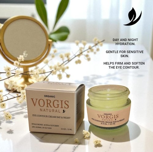 VORGIS NATURAL Eye Contour Cream Day & Night with Hyaluronic Acid.