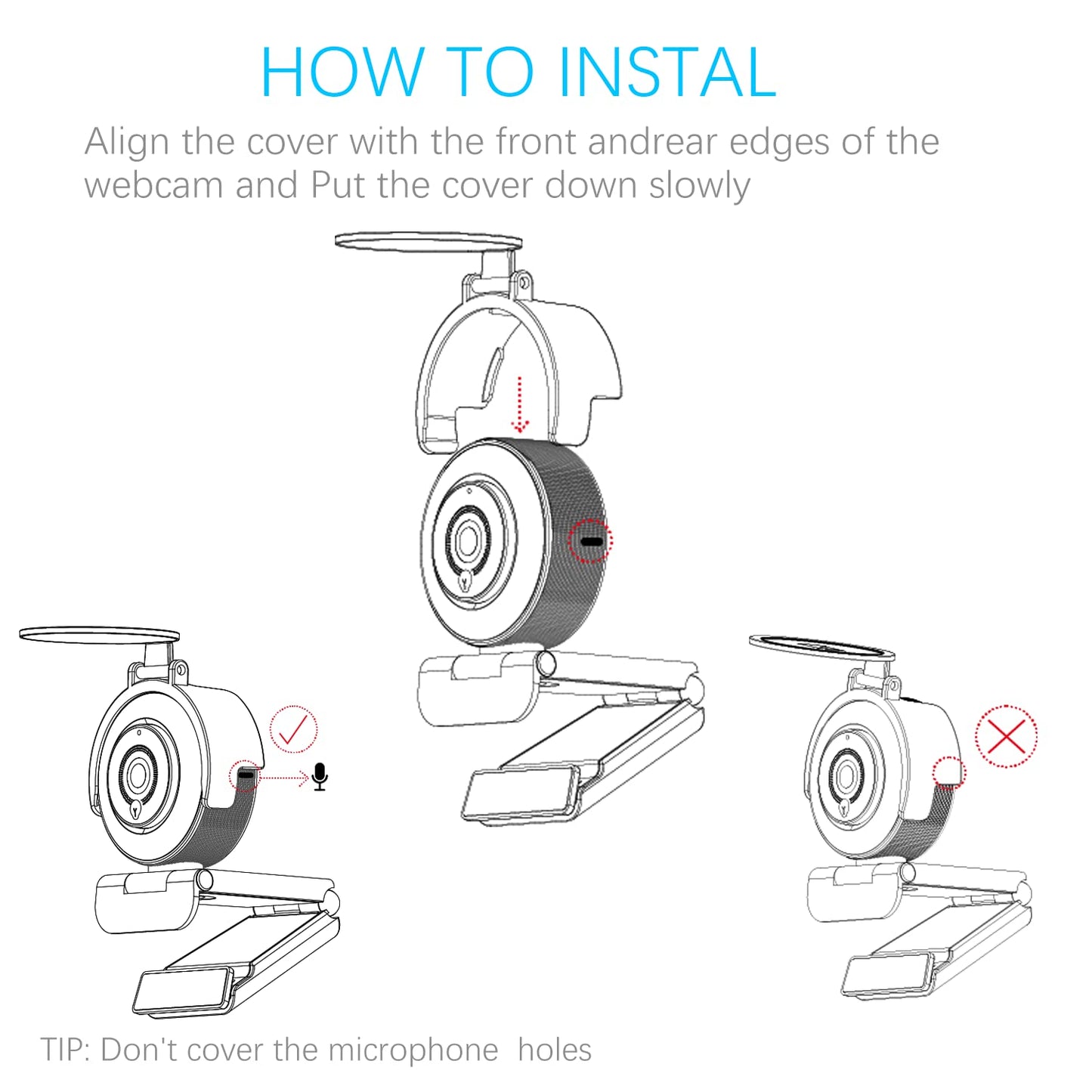 Angetube Webcam Cover - Web Camera Privacy Shutter to Protect Lens and Security Web Cam 967, 967Pro, 962, 963