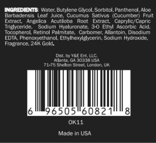 GLO24K Eye Serum with 24k Gold, Hyaluronic Acid, and Vitamins A,C,E. Potent Formula for the delicate skin around the eyes.