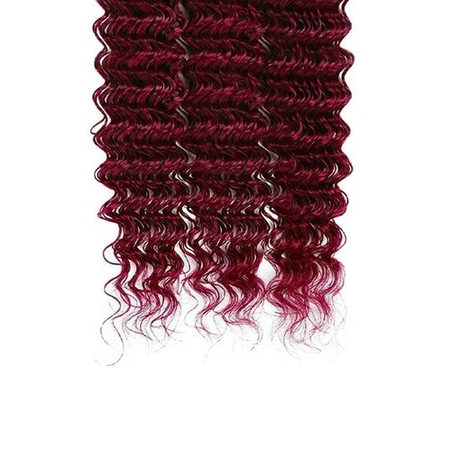 Condescension Bundles Human Hair 26 28 30 inch Burgundy 99J Deep Wave Human Hair Bundles Wine Red Burgundy Unprocessed Quick Weave for Black Women