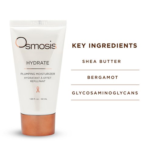 OSMOSIS HYDRATE Plumping Facial Moisturizer with Shea Butter, Skin-Soothing and Firming for Aging, Pigmented, Sensitive, Dry, and Irritated Skin, 1.69 Fl Oz