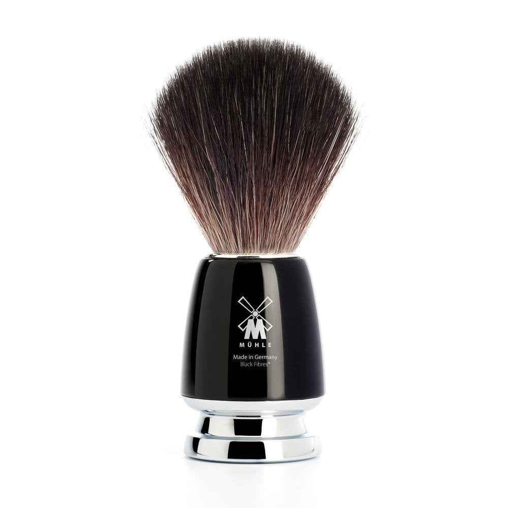 MÜHLE RYTMO Black Fiber Luxury Shaving Brush - Perfect with Soaps and Creams