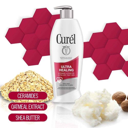 Curel Ultra Healing Intensive Lotion for Extra-Dry, Tight Skin, 20 Ounces (Pack of 4)