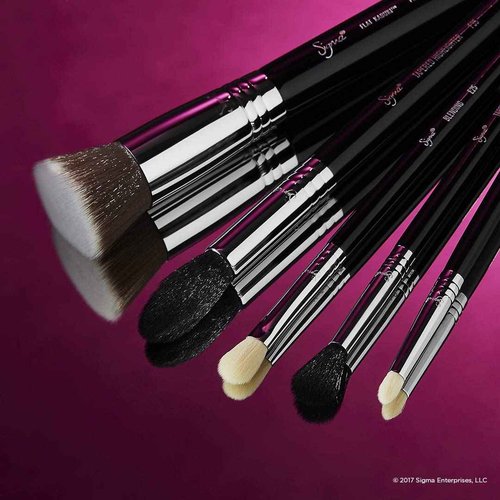 SIGMA Beauty Most Wanted Makeup Brush Set – Set of 5 Favorite Makeup Brushes for Foundation, Highlighter, Eyeshadow, Pencil Liner, and Blending (5 pcs)