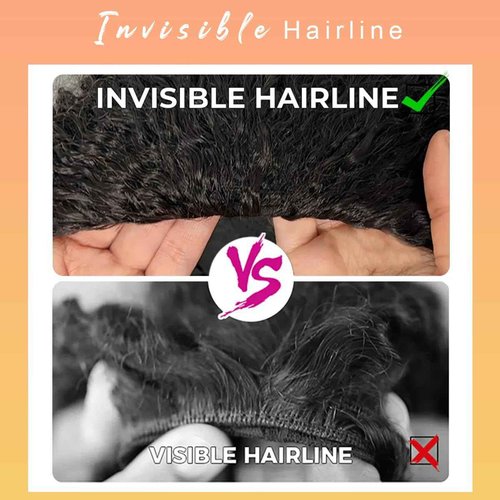 Domiso Honey Blonde Afro Kinky Curly 3 In 1 Half Wig with Drawstring Highlight 4/27 Kinky Curly Flip Over Glueless Wig Headband Wig Elastic Band Clip in Human Hair Bob Wig 14 Inch