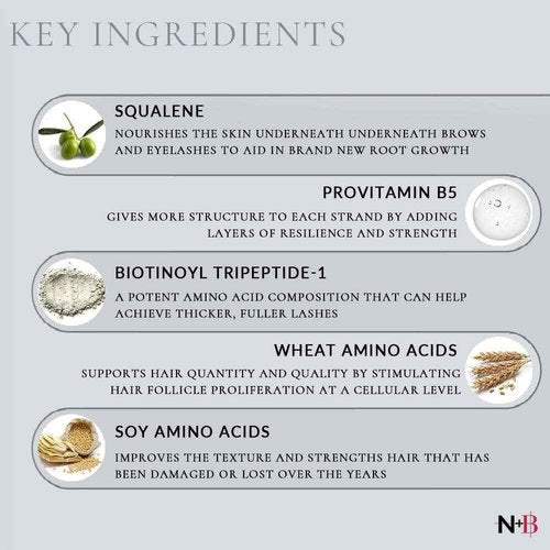 Nicole + Brizee Brow & Lash Serum – Natural Formula with Biotin, Squalene, Ubiquinone, Wheat & Soy Amino Acids, Provitamin B5 – Supports Thicker, Fuller Lashes and Brows – Made in The USA - 3 Pack