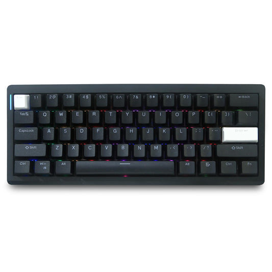 ZMX GMK61 60% Wireless Mechanical Keyboard,Tri-Mode BT5.0/2.4G/USB-C Wired RGB Backlit Gaming Keyboard Hot-Swappable Linear Switch Gasket Keyboard Mini 61 Keys Custom Keyboard with Software (Black)