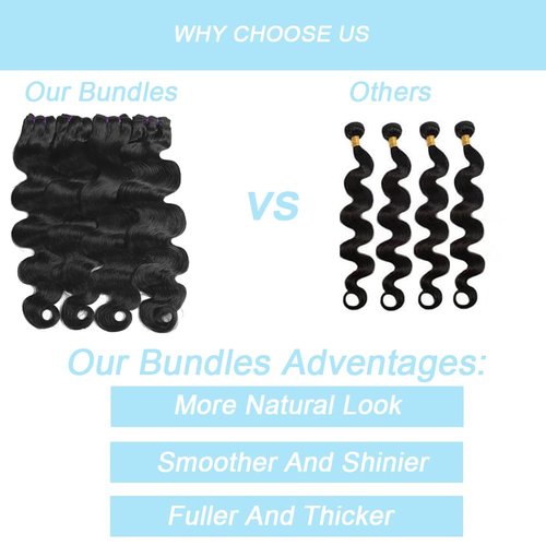Beautymoon 100% Unprocessed Short Human Hair Bundles Brazilian Body Wave Bundles 14 14 14 Inch Bundles Human Hair Body Wave 16A Natural Black Weave Bundle for Women