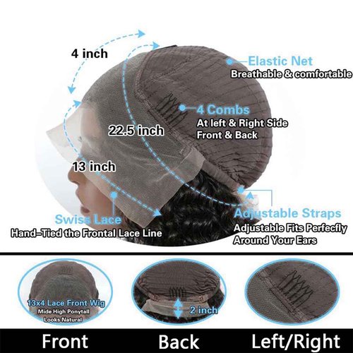 IVYJOYNA Natural Black 30 Inch 13x4 200 Density Lace Front Wigs Human Hair Body Wave HD Transparent Pre Plucked Frontal Wigs Human Hair Curly Glueless Wigs Human Hair Wig for Women