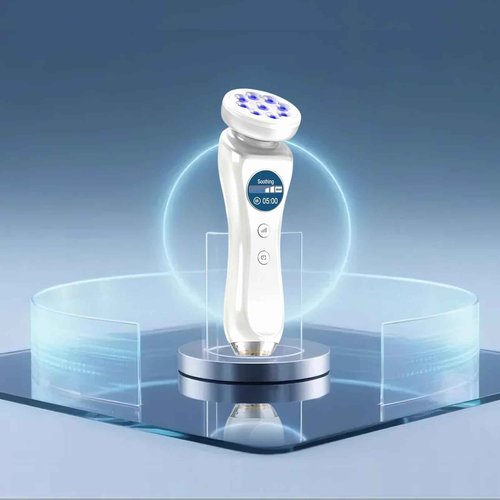 5-in-1 Beauty Massager for Face and Neck, Facial Massager for Skin Care, Red Light, Thermal, and Vibration Technologies, Improve, Firm,Tightening and Smooth Has Skin Detection Function