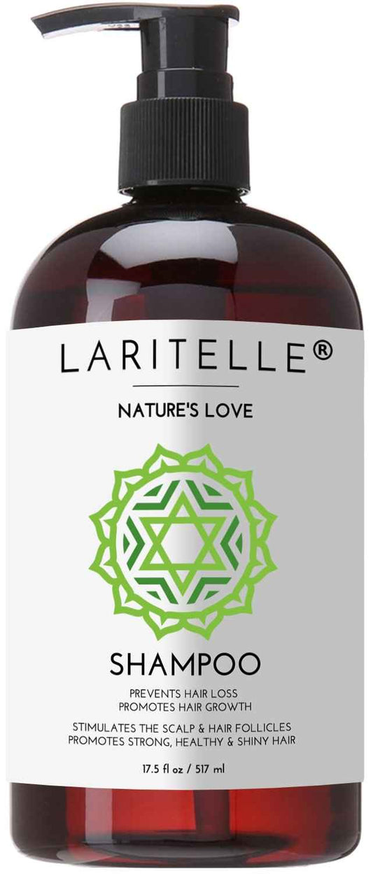 Laritelle Organic Shampoo 17.5 oz | Organic Quinoa + Keratin + Follicle Stimulating Rosemary, Ginger & Grapefruit | Hair Loss Prevention, Clarifying, Softening, Strengthening | NO GMO. Vegan