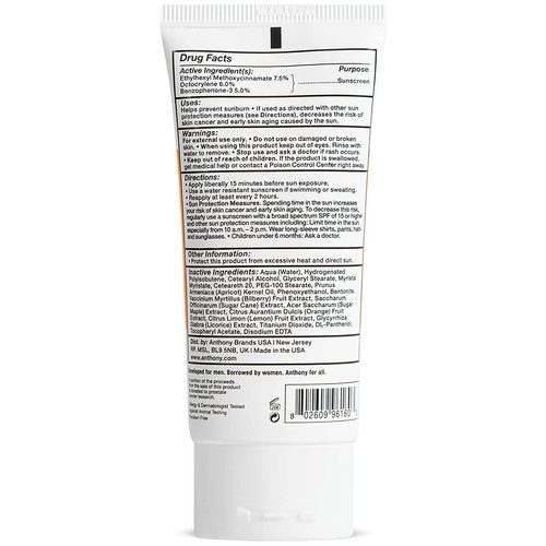 Anthony Day Cream SPF 30, 3 Fl Oz Algae Facial Cleanser, 8 Fl Oz.