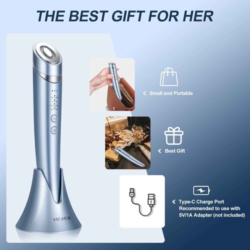 MiSMON High Frequency Facial Machines, 4 in 1 Facial Massager Micro-Current Light Therapy Device for Face
