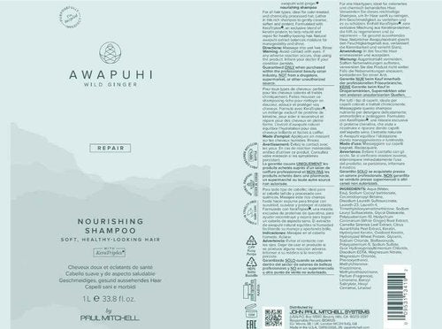 Awapuhi Wild Ginger by Paul Mitchell Nourishing Shampoo, Ultra Rich, Color-Safe Formula, For Dry, Damaged + Color-Treated Hair, 33.8 fl. oz.
