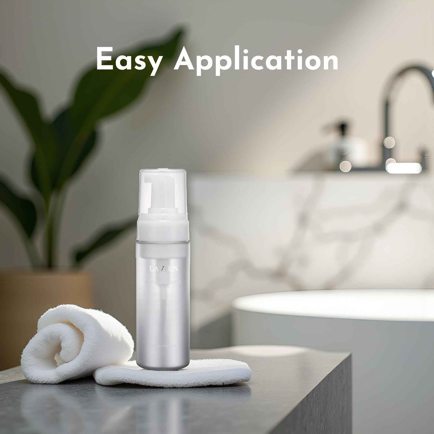 Lavien Centella Creaming Facial Toner - Centella Asiatica Leaf Water, Bubble Foaming - Night and Day Toner, Cleanse, Absorb, Sheet Mask, Exfoliate - 5.97 Fl Oz. (150ml) Bottle