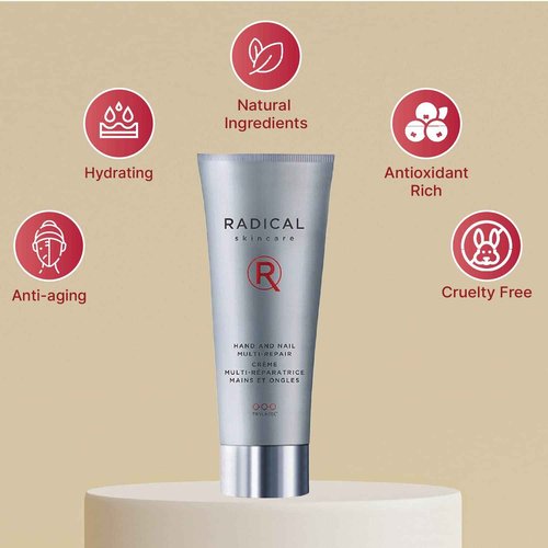 Radical Skincare Hand & Nail Multi Repair Creme - Provide Moisture & Fight Aging | Strengthens Nails & Cuticles | For All Skin Types Including Sensitive Skin | Cruelty & Paraben Free (2.5 oz, 2 Pack)