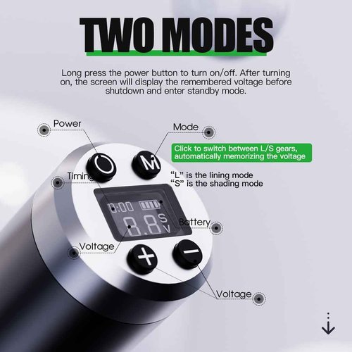 Dragonhawk Tattoo Supply Tattoo Pen Machine, Wireless Rotary Tattoo Gun for Beginners & Pro Artists