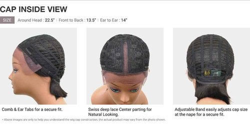BOBBI BOSS Lace Front Wig 4.5" Deep Lace Part MLF378 Macaria (1B)