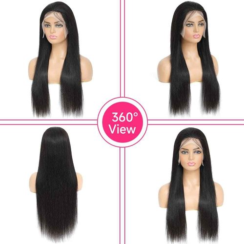 XUBULO 32 Inch Lace Front Wigs Human Hair Pre Plucked with Baby Hair 200 Density Real Human Hair Wig Straight 13x4 HD Lace Frontal wigs