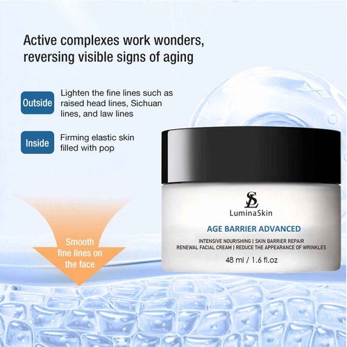 LuminaSkin Age Barrier Advanced Cream - Fix & Renewal Facial Cream - Hydrating Face Moisturizer, Anti Aging & Skin Barrier Repair Face Cream