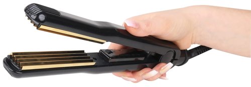 Aria Beauty Titanium Texturing Crimper - Hair Crimper Iron for 90's Inspired Volume and Shine - Crimping Tool with Adjustable Heat up to 450 F - 1 pc