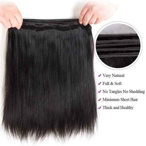 10A Straight Human Hair 1 Bundles 32 Inch 100% Unprocessed Brazilian Virgin Straight Weave Single Bundles Human Hair