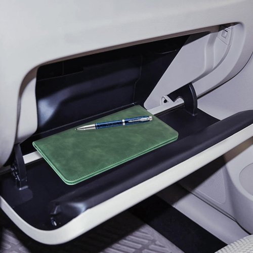 CoBak Car Registration and Insurance Holder - Vehicle Glove Box Car Organizer,Auto Truck Comparment Accessories Case with Magnetic Closure for Essential Document,Driver License,Cards