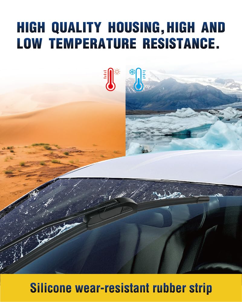 5 PLUS® Silicone Windshield Wipers 24 and 18 Inch Replacement For MAZDA CX5 CX-5 CX 5 2021-2017 CX9 2021-2016 6 2020-2018, Automotive Replacement Windshield Wipers With Water Repellent