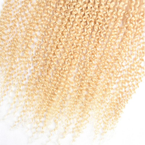 Blonde Bundles Human Hair 613 Kinky Curly Bundles 14 16 18 Inch Grade 8A Brazilian Virgin Hair Extensions Blonde Curly Bundle