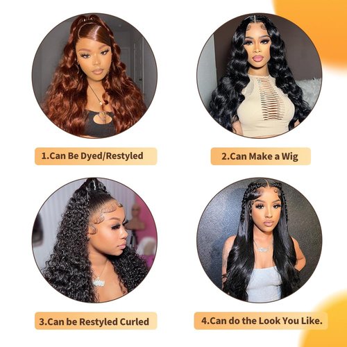 12A Body Wave Bundles 100% Unprocessed Brazilian Virgin Hair 18-22Inch 3 Bundles Double Weft Weave Real Human Hair Natural Black