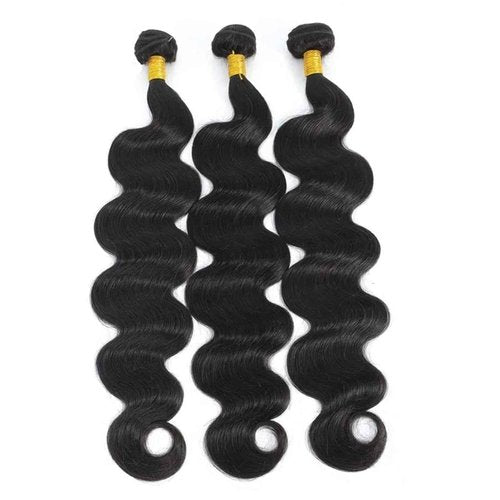 NROOEAY 12A Brazilian Body Wave Human Hair 3 Bundles 18 20 22 Inch 100% Unprocessed Brazilian Virgin Human Hair Weave Bundles Body Wave Hair Extensions Natural Color