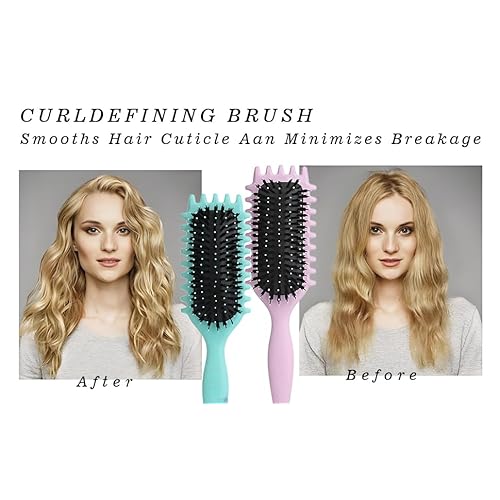 Curly Hair Brush,2025 Curly Hair Products Curl Defining Brush, Bounce Defining Hair Shaping for Women Men Reduce Pulling and Separa Thanksgiving Christmas Gifts