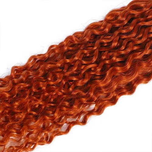 Suhkrpt 24 26 28 Inch Ginger Human Hair Bundles Color 350 Deep Wave Orange Hair Extensions