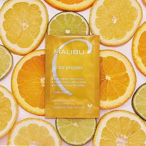 Malibu C Color Prepare Wellness Hair Remedy - Extends Hair Color Vibrancy & Counteracts Discoloration, Dullness & Brassiness - Made with a Blend of Antioxidants