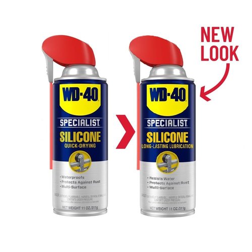 WD-40 Specialist Silicone Lubricant with SMART STRAW SPRAYS 2 WAYS, 11 OZ