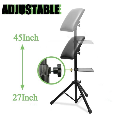 Beoncall Tattoo Arm Rest and Legrest Stand 360°Adjustable Armrest Foldable Legrest Leather Pad Thick Sponge Stable Base for Tattoo Studio Tattoo Artists