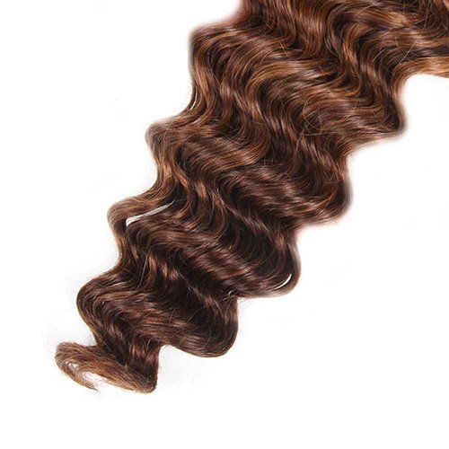 Habiliana Bundles Human Hair 26 28 30 Inch Deep Wave P4/30 Human Hair Bundles 11A Unprocessed Brazilian Virgin Quick Weave Hair Extensions for Black Women