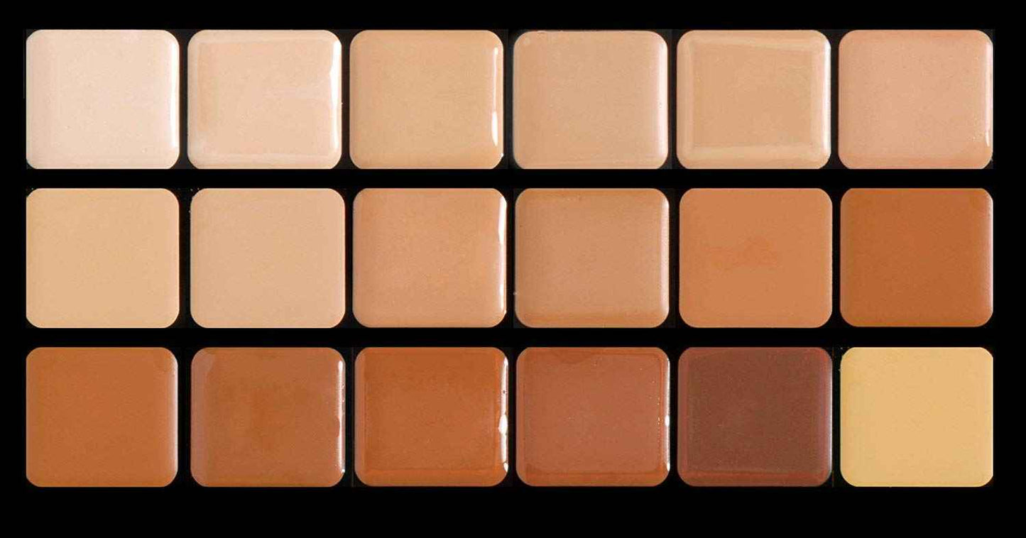 Graftobian HD Glamour Creme Foundation Warm Super Palette - 18 High Definition Warm Undertone Cream Shades