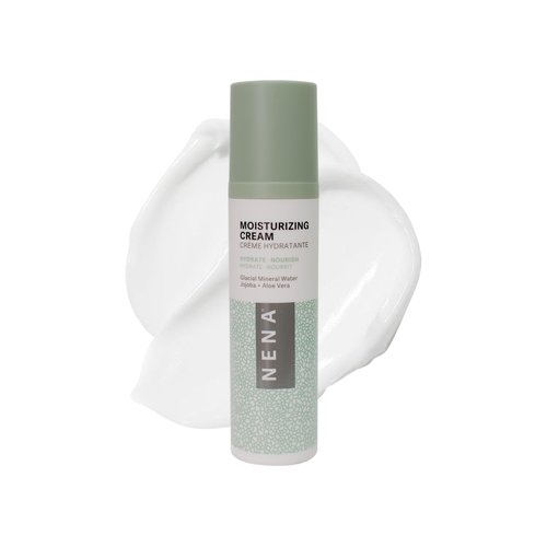 NENA Skincare Natural Skincare Kit - Cleansing Cream Face Wash - Clay Mask for Face - Mineral Hydrating Toner - Moisturizing Cream - Vegan - 4 Pc